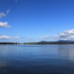 The distant view of Rawene and Motukaraka Point